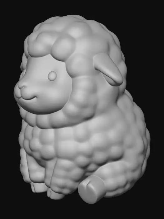 3D model for Schaf sitzend