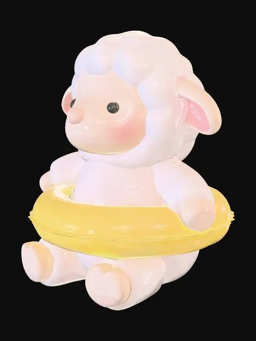 3D model for Schaf mit Schwimmreifen