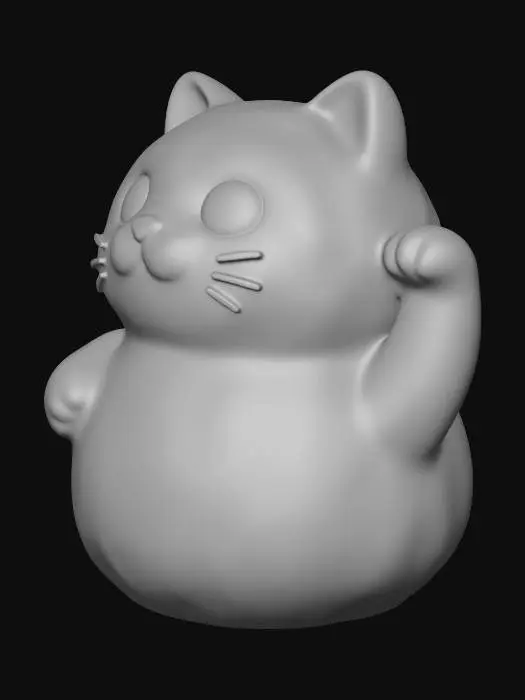 3D model for Glückskatze