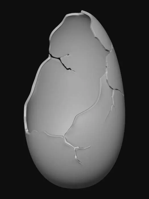 3D model for Ei zerbrochen