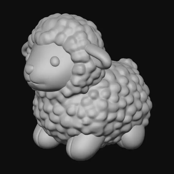 3D model for Fluffy Wool Sheep Plush