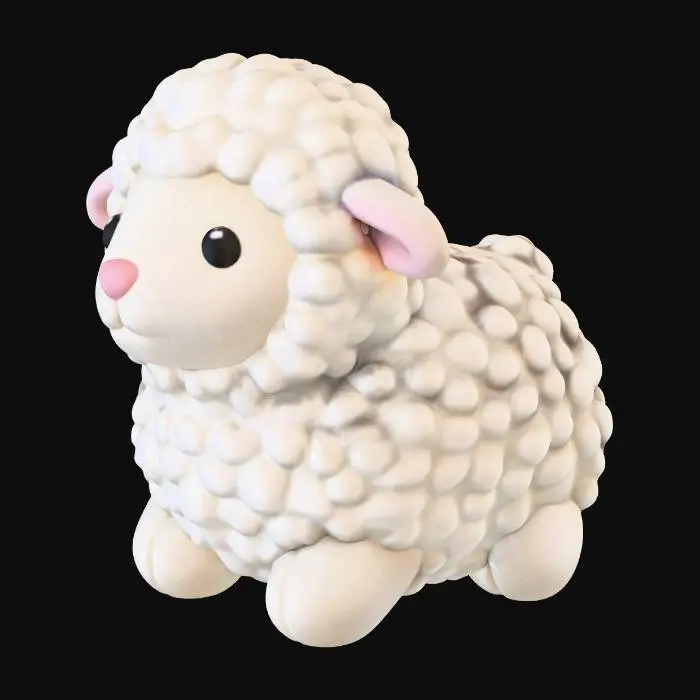 3D model for Fluffy Wool Sheep Plush