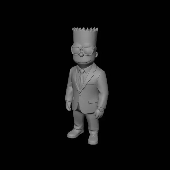 3D model for Bart in a Black Suit