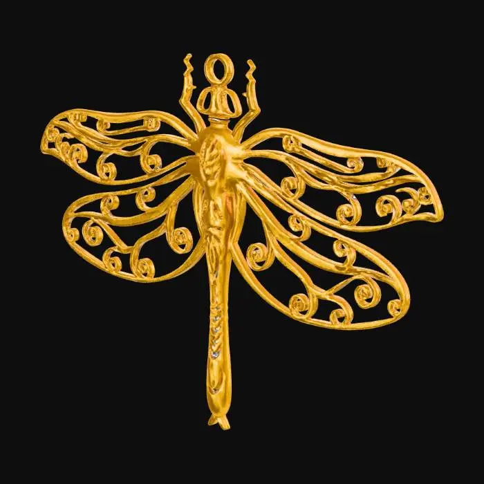 3D model for Golden Filigree Dragonfly
