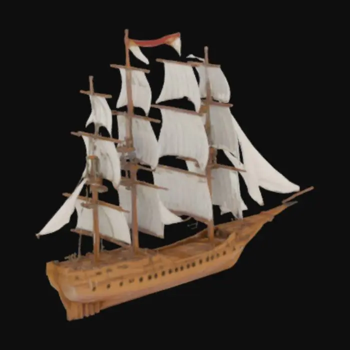 3D model for Barck, Barque sailing ship