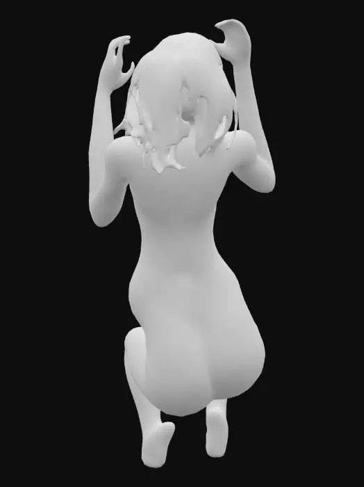 3D model for Pregnancy Back Stretching