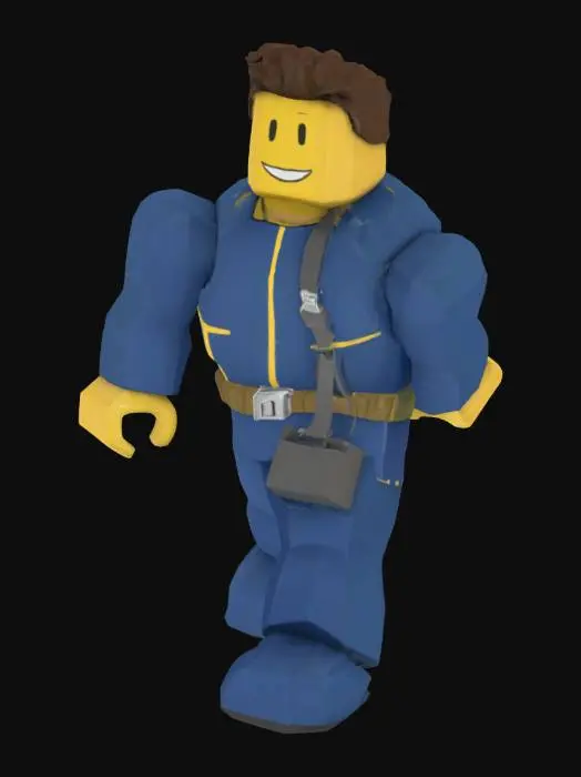 3D model for please make your version of a roblox male player model resembling a vault dweller