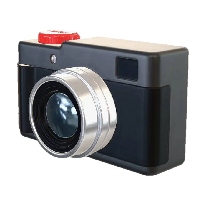 Click Camera 3D model, vytvořený pomocí AI