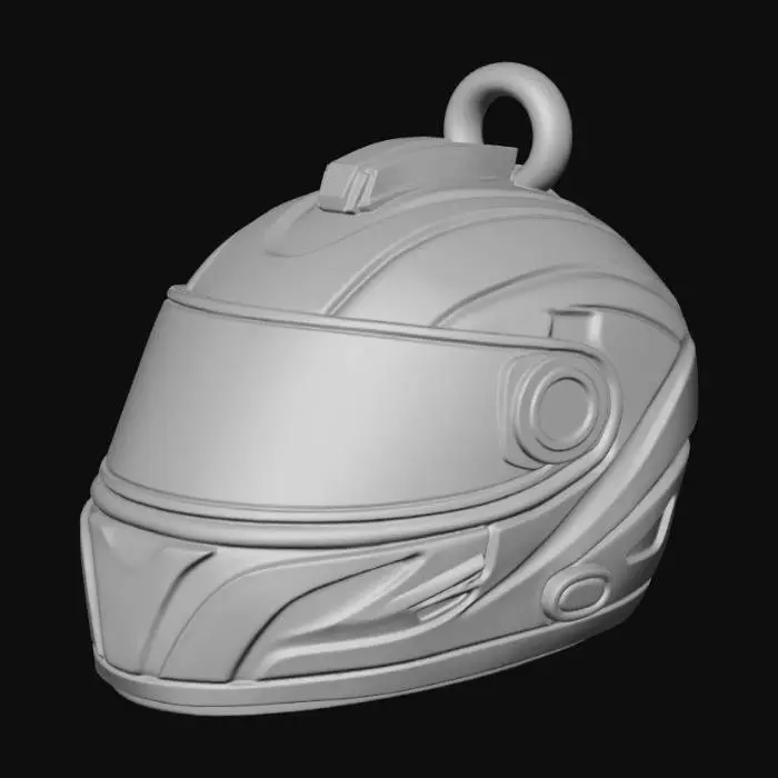 3D model for 3 cm Scale Helmet Keychain