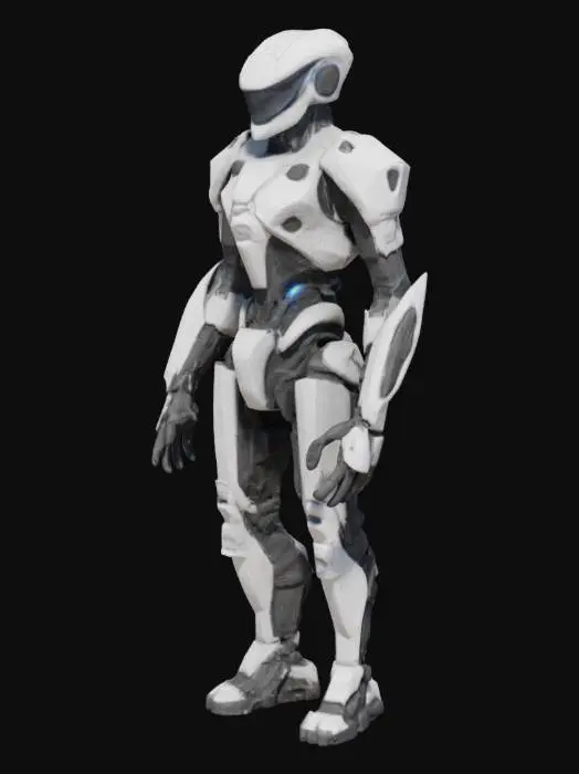 3D model for прямые углы,make from cubes squares rectangles triangles,android, concept art robot, armored, skinny,square, robot, high tech, armored ,suberpunk, xenamorph