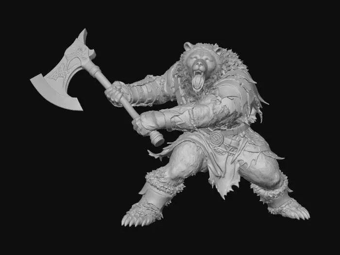 3D model for Werebear Warrior