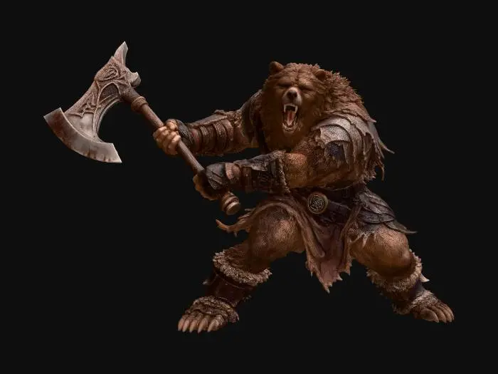 3D model for Werebear Warrior