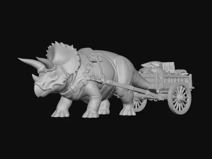 3D model for Triceratops Cart