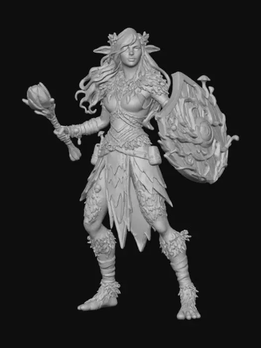 3D model for Female Firbolg Druid