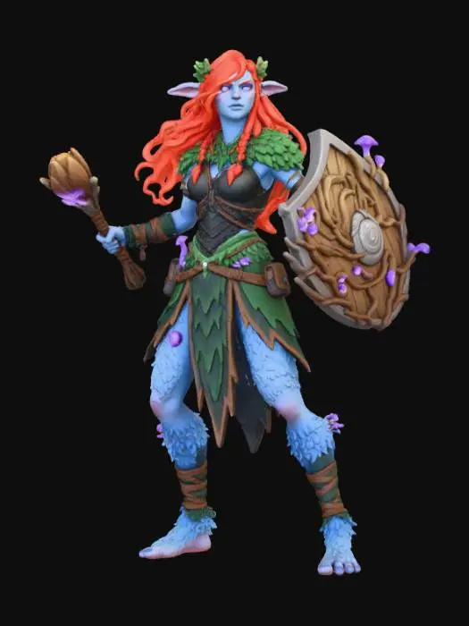 3D model for Female Firbolg Druid