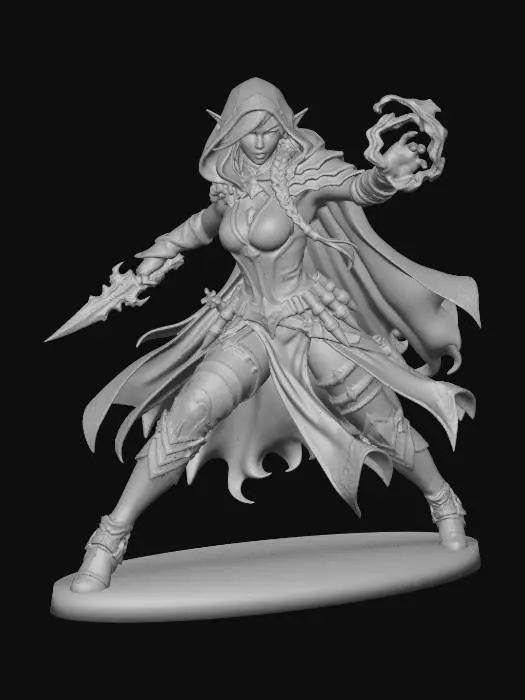 3D model for Elven Sorceress