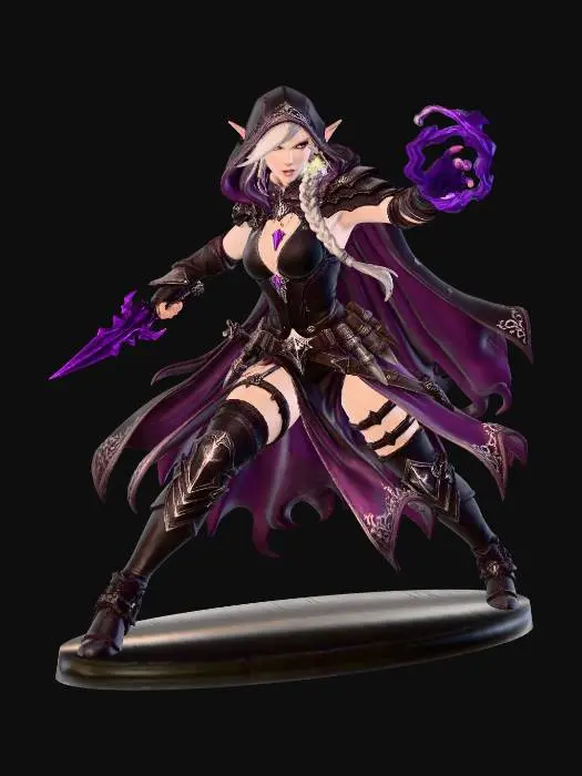 3D model for Elven Sorceress