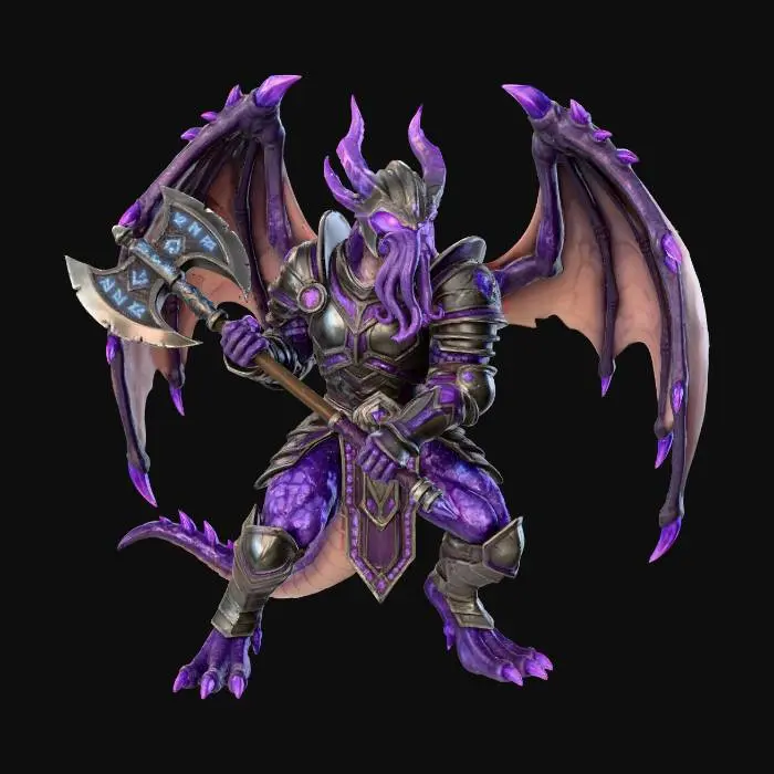 3D model for Mindflayer Dragonborn Warrior