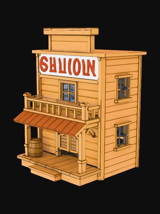 3D model for Western Saloon Scene