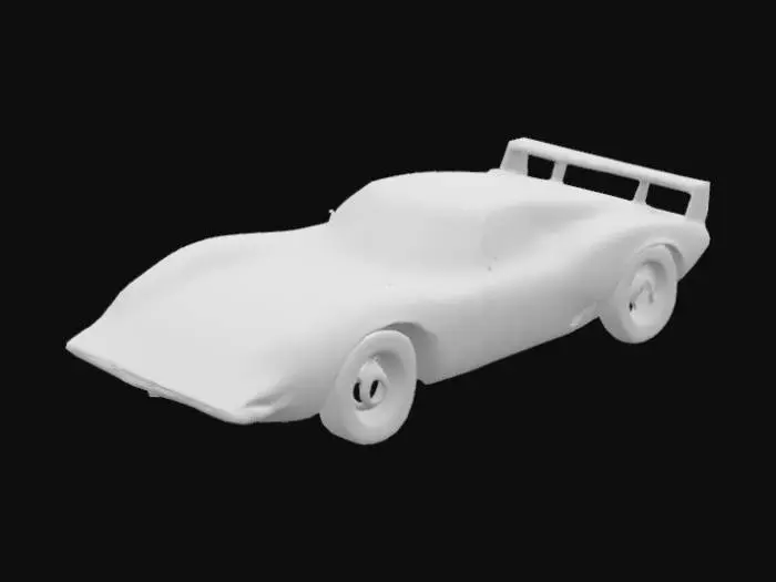 3D model for 1968 Alfa Romeo Carabo, detailed, realistic, chromatic green