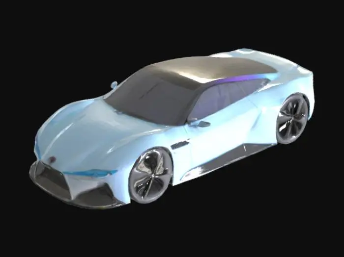 3D model for a Matra Laser 1971 Michelotti, modern, concept car, futuristic, chromatic color, realistic, hyperdetailed