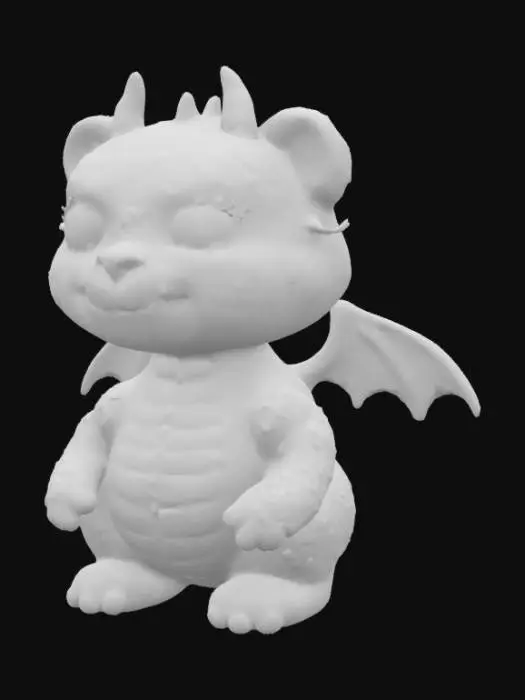 3D model for An embroidery yarn dragon teddy bear, intricate, beautiful design, detailed textile, needlework, high definition, 8k, sharp focus, trending on Artstation, hyperdetailed, photorealistic, kindergarten theme, fantasy, bedroom background, cute, wooly