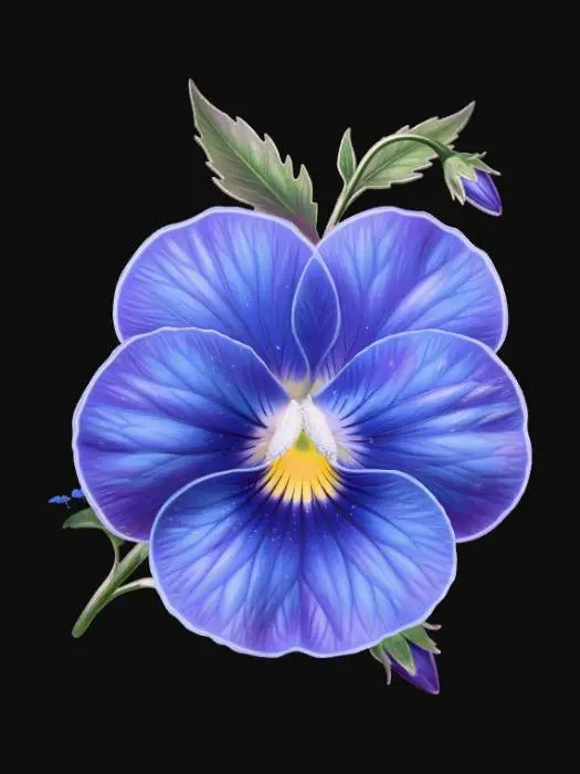 3D model for Blue Pansy
