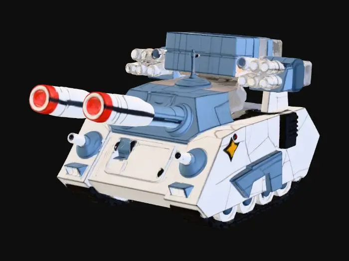 3D model for Twin Cannon Robot Tank