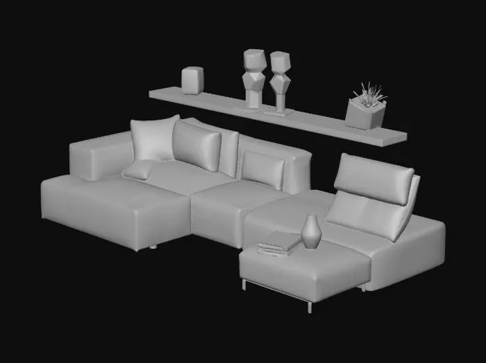3D model for Modern Loft Lounge