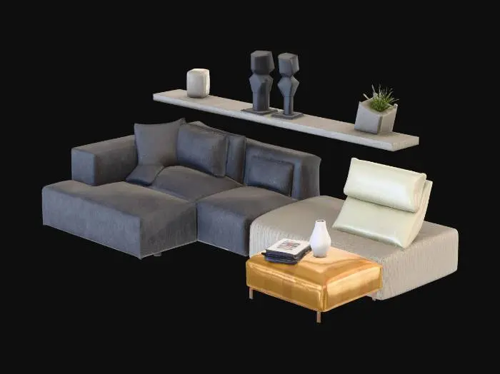 3D model for Modern Loft Lounge