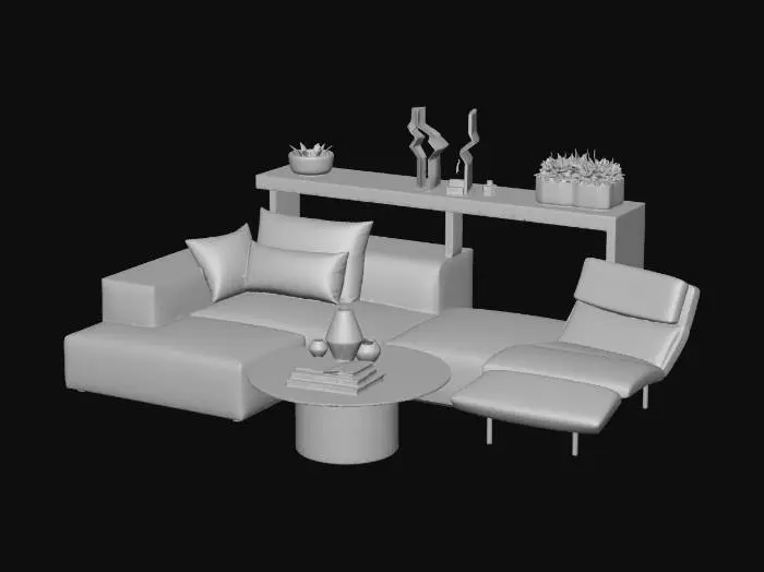 3D model for Modern Loft Lounge