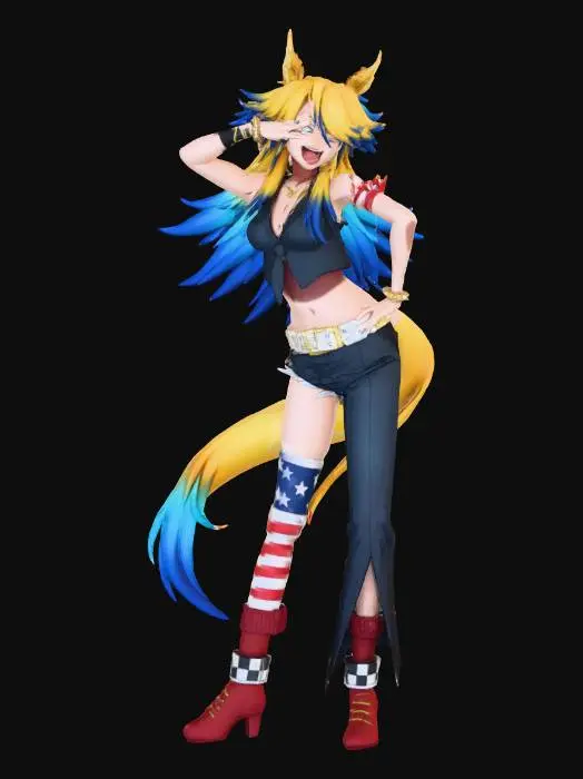 3D model for Energetic Fox Performer