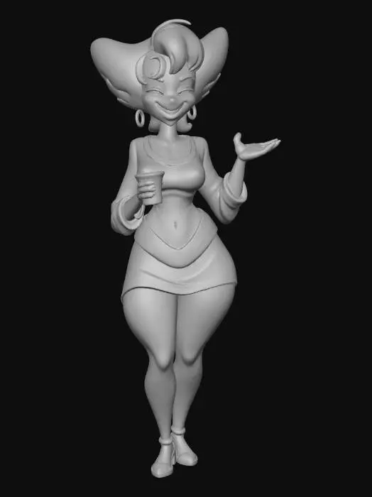 3D model for Character in Pink Outfit