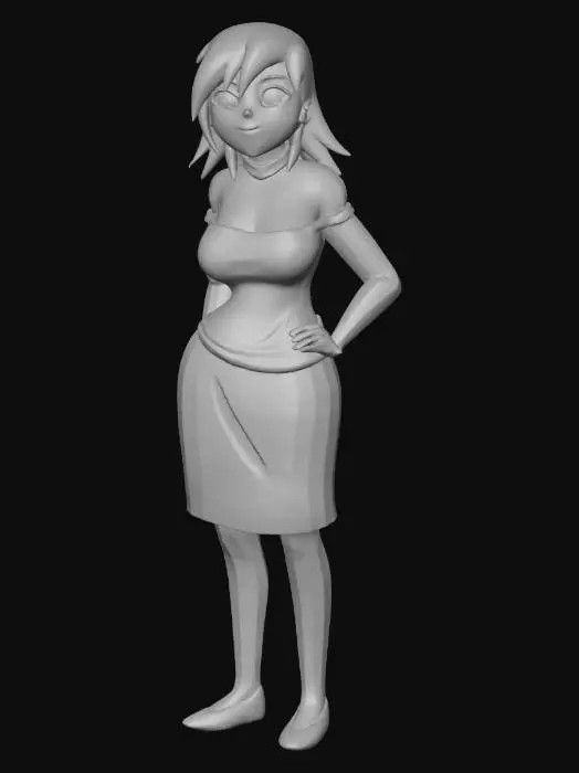 3D model for Red and Purple Contrast