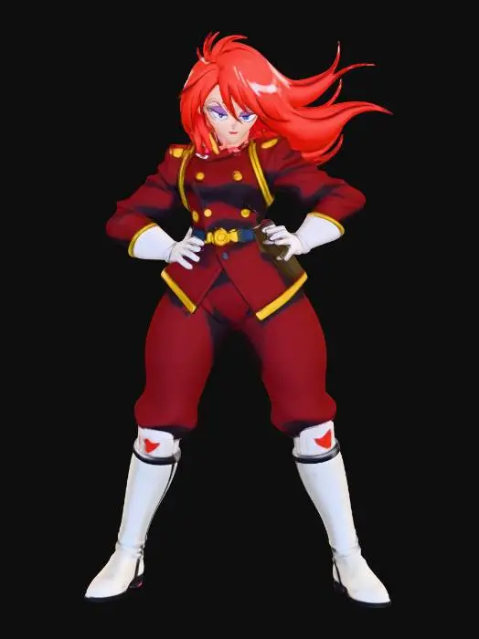 3D model for Red Heroine
