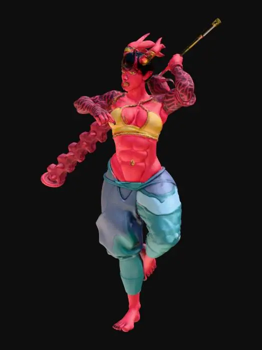 3D model for Warrior Stance