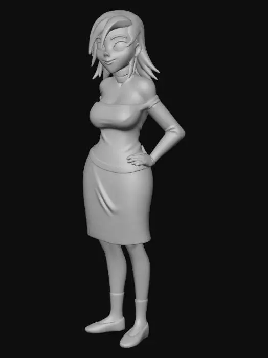 3D model for Red and Purple Contrast