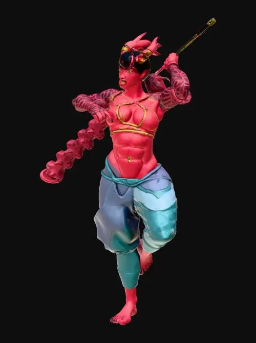 3D model for Warrior Stance
