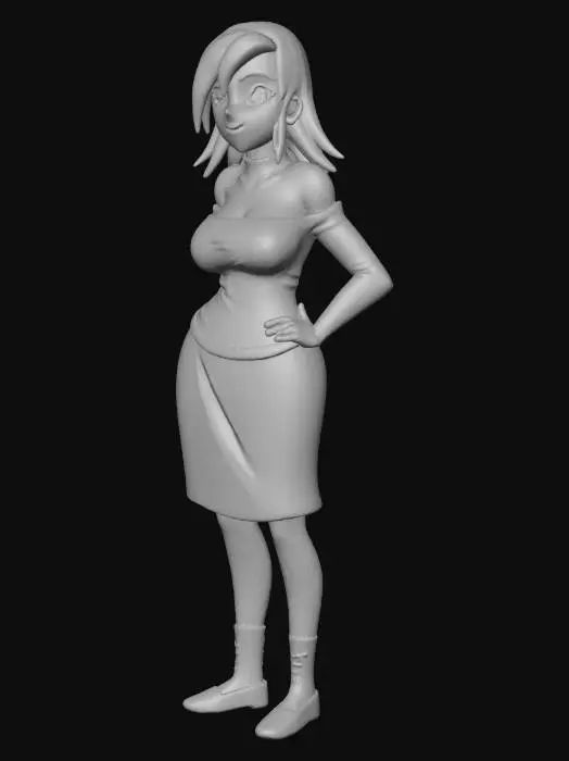 3D model for Red and Purple Contrast