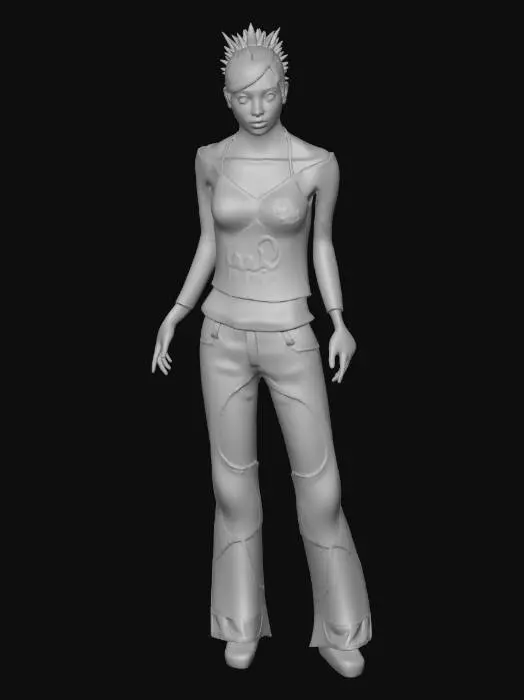 3D model for Neon Hibiscus Streetwear