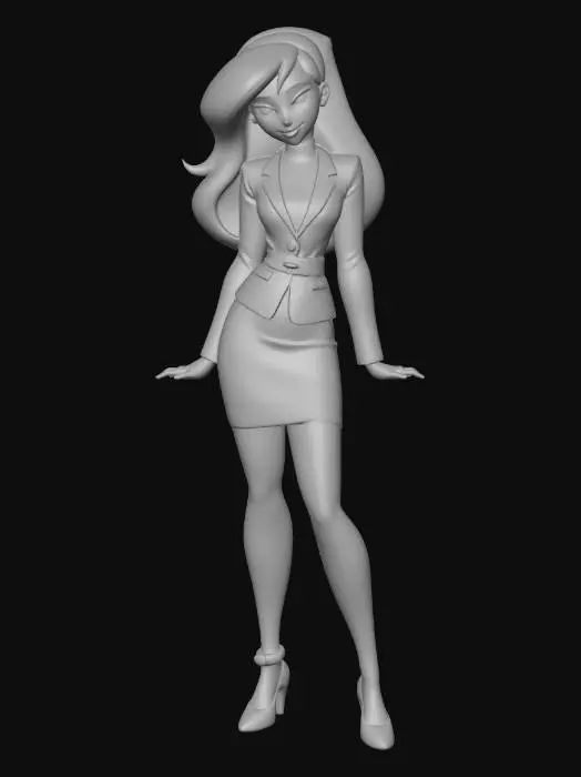 3D model for Executive in Beige Suit