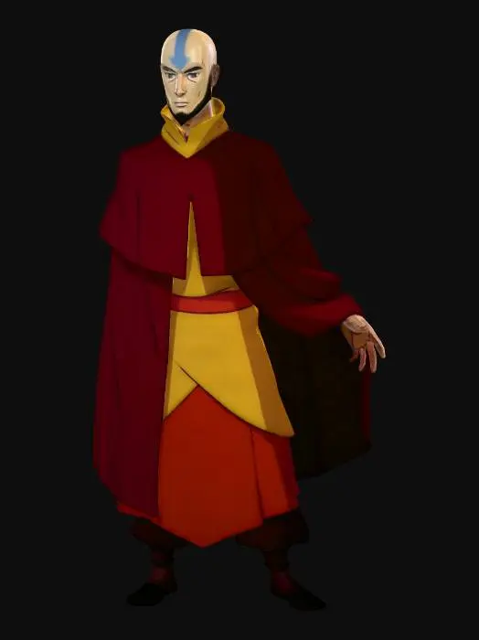 3D model for Aang in the Crimson Cloak