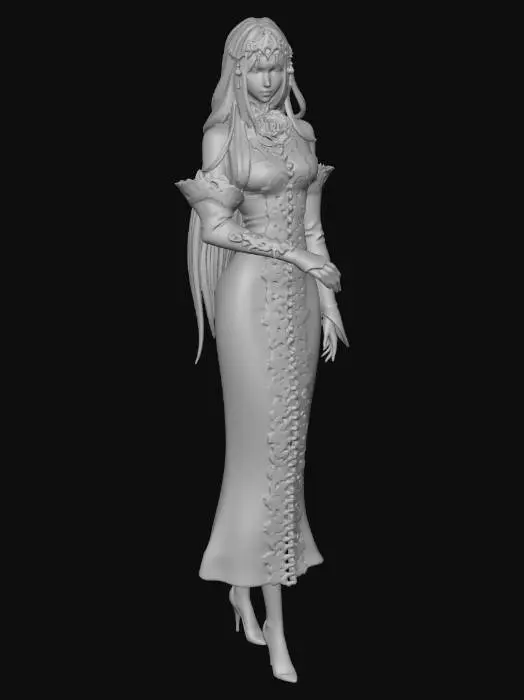 3D model for Ivory Rose Empress