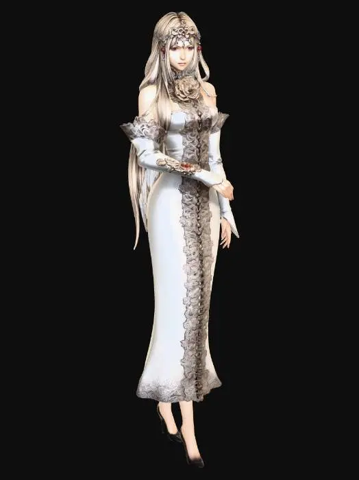 3D model for Ivory Rose Empress