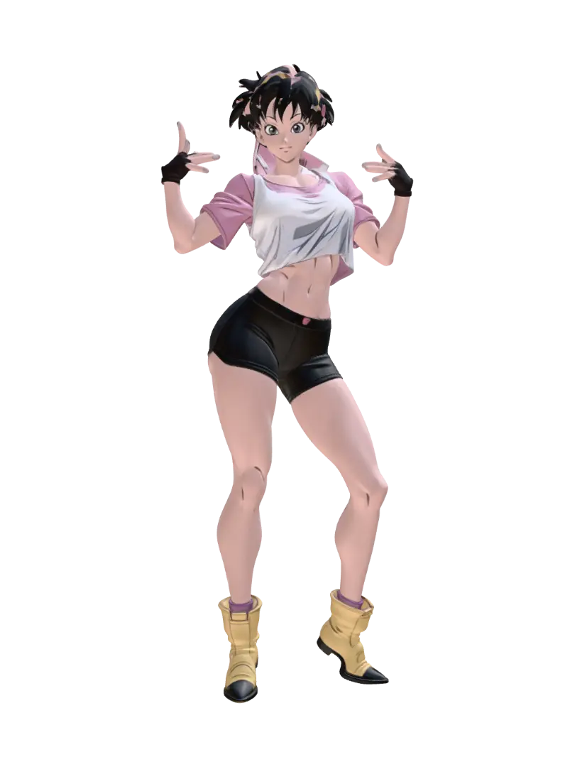 Neon Pulse Dancer - Rhythm 3D model, vytvořený pomocí AI