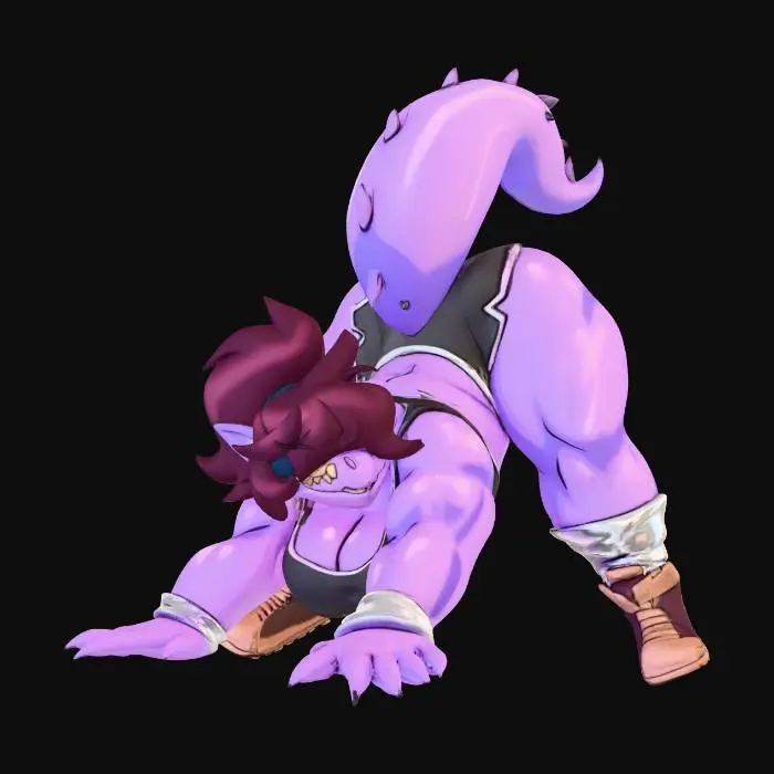 3D model for Playful Purple Creature