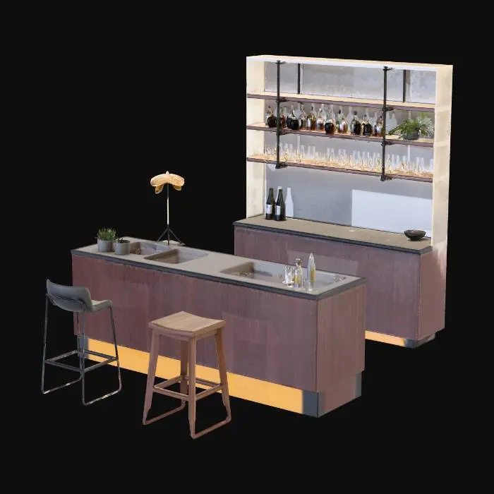 3D model for Elegant Home Bar