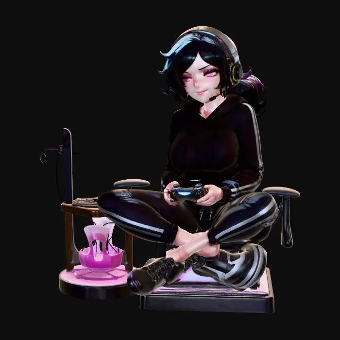 3D model for Neon Night Gamer