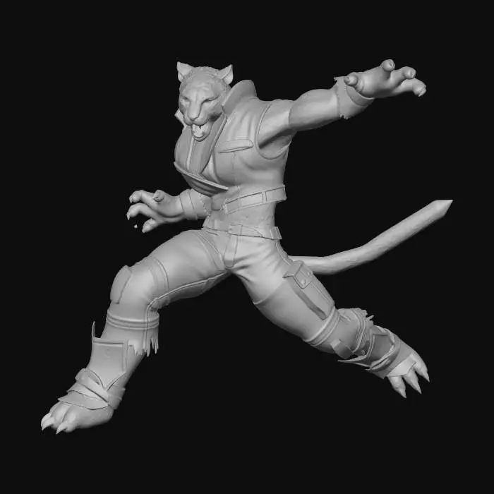 3D model for Leopard Brawler in Denim