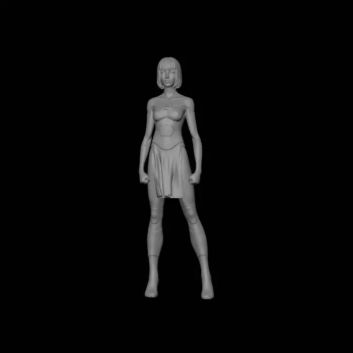 3D model for Crimson Dress